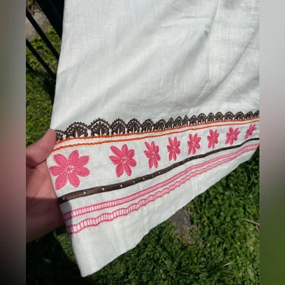 Kate Spade Linen Embroidered Tunic Dress